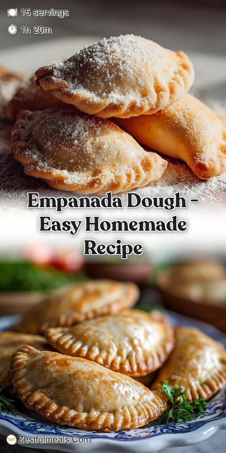 Close-up of a freshly baked empanada, showcasing its perfectly crimped edges and golden-brown, flaky crust. Warm and invit...