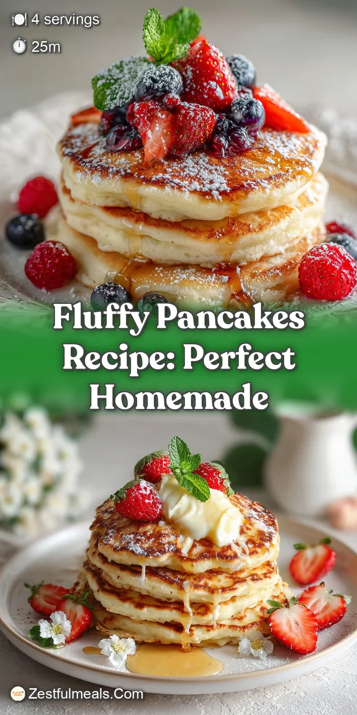 Close-up of a soft pancake with pools of syrup, showcasing its porous texture. Steam rises gently, hinting at warmth and d...