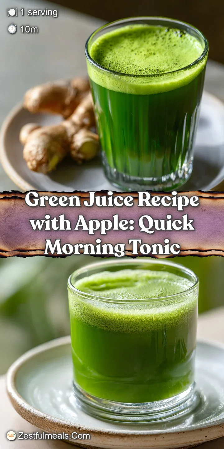 Close-up of a verdant green juice, tiny bubbles clinging to the side of the glass. Hints of apple and leafy greens visible.