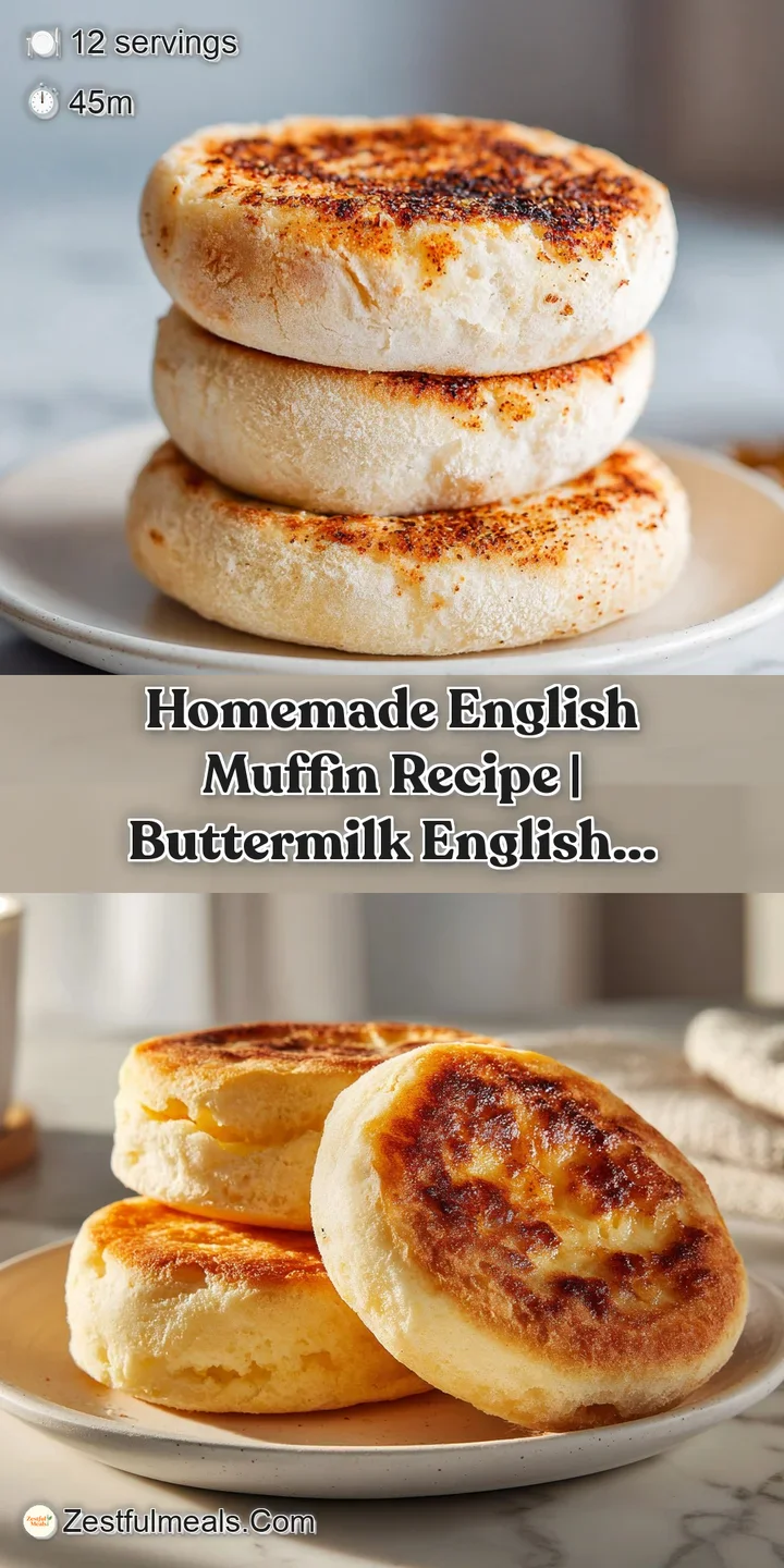 Close-up of a warm, golden English muffin revealing a soft, airy interior with inviting craggy textures.