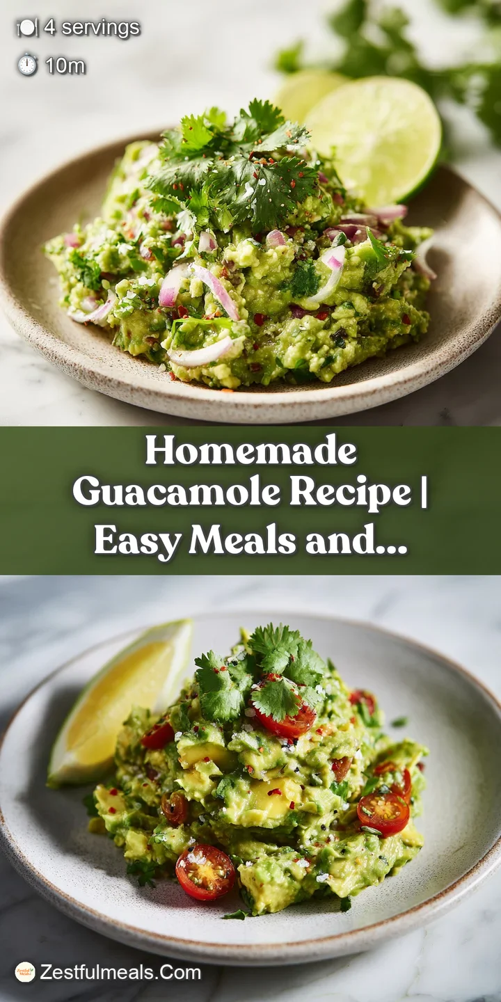 Close-up of chunky, fresh guacamole with visible pieces of avocado, cilantro, and lime zest.