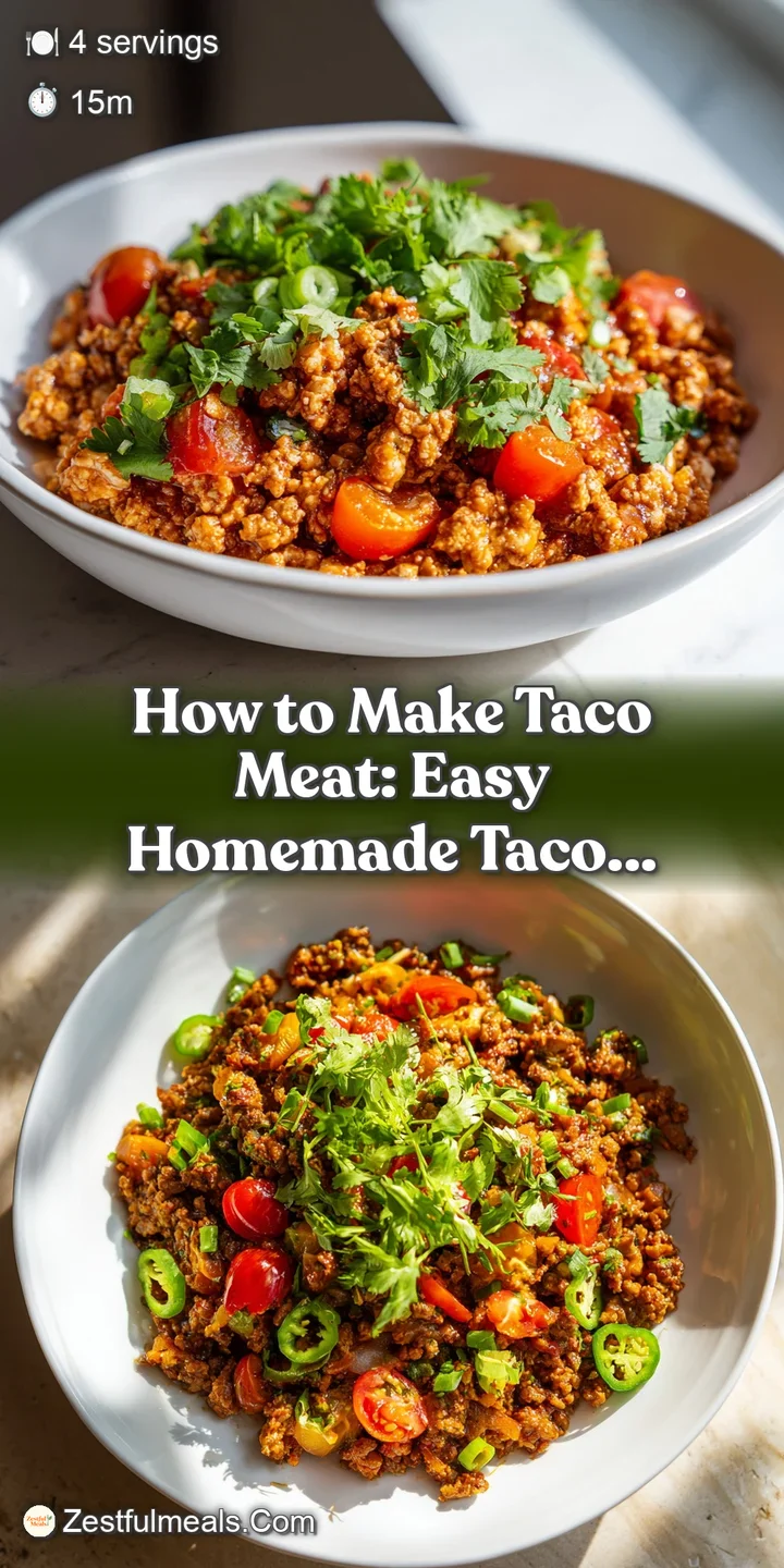 Close-up shot of juicy, browned taco meat, highlighting the chili powder, cumin, and paprika coating every savory morsel.