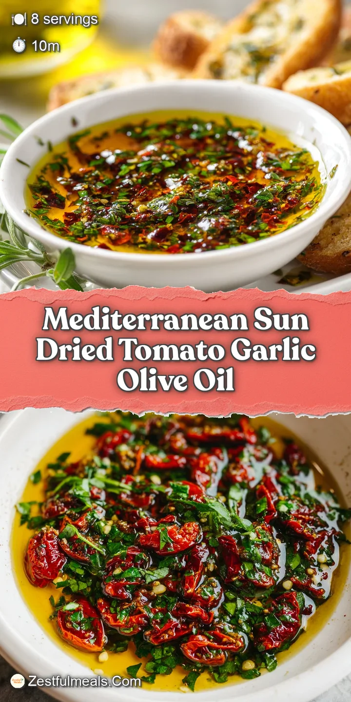 Close-up of a sun-dried tomato dip, highlighting the chunky texture, vibrant color, and fragrant fresh herbs.