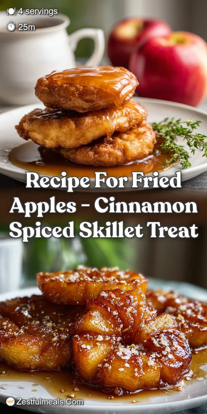 Close-up of bubbling fried apples, capturing the warm caramel tones and the syrupy, glistening glaze dripping over the fruit.