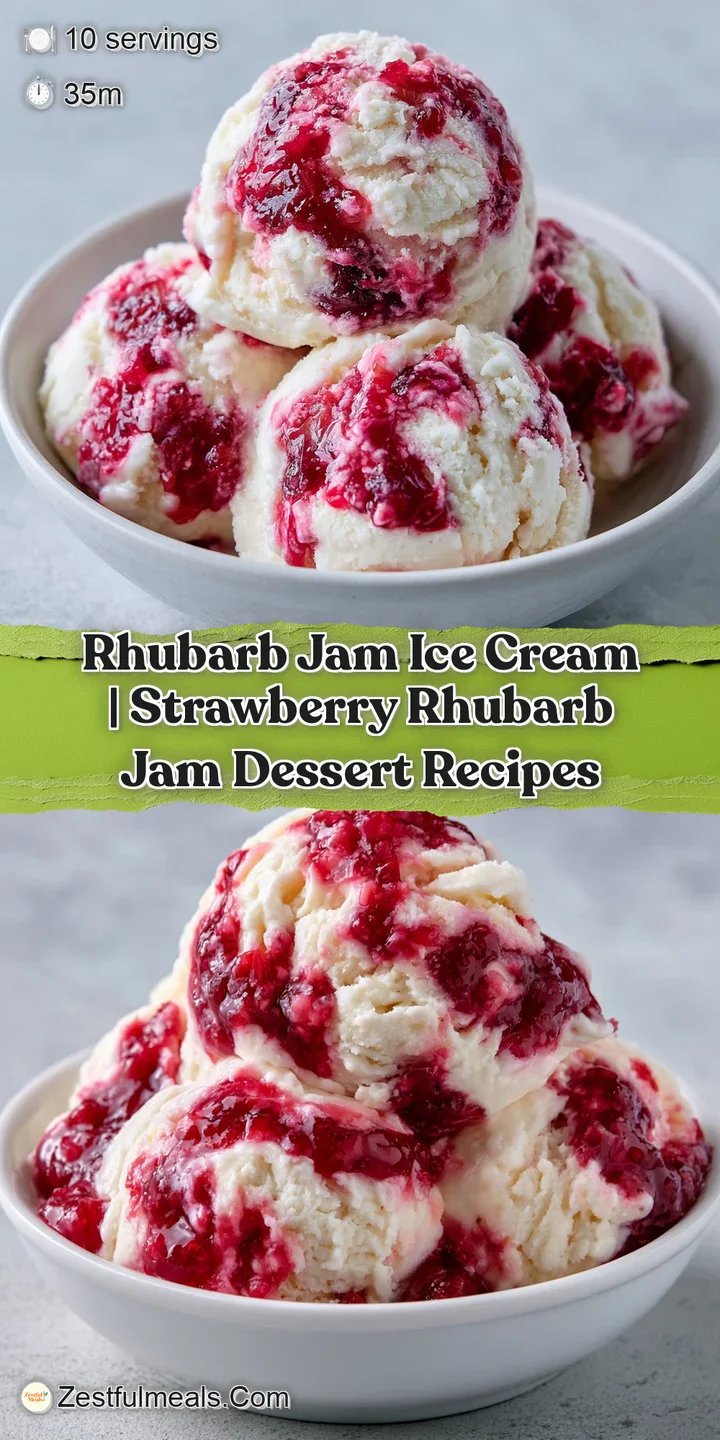 Close-up of a velvety frozen dessert with thick streaks of magenta jam and glistening crystalline textures.