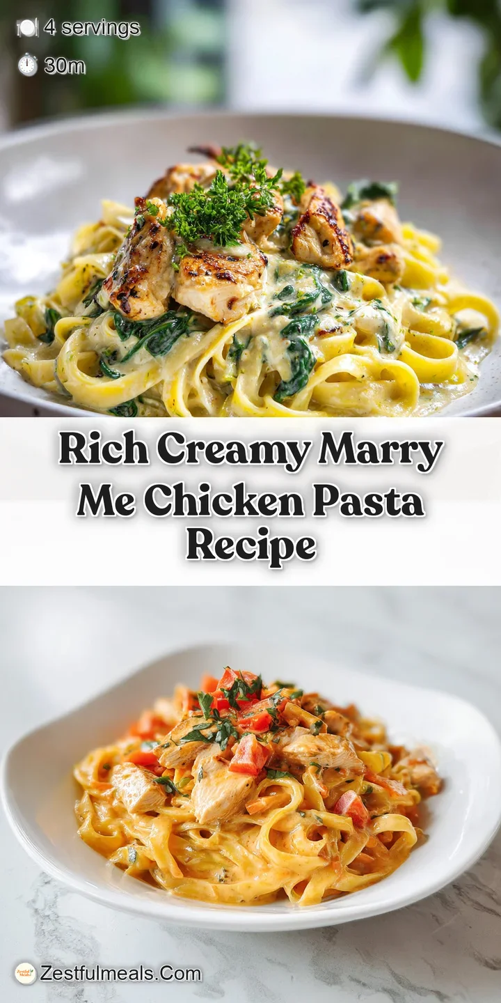 Close-up showcases the rich, creamy texture of the pasta sauce coating tender chicken pieces with herbs. Steaming hot and ...
