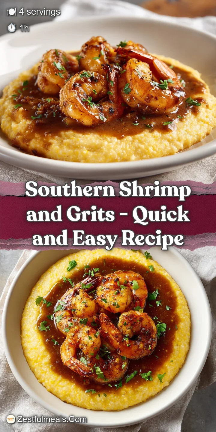 Extreme close-up of a juicy, seared shrimp resting on a cloud of velvety white grits with a hint of melted butter.