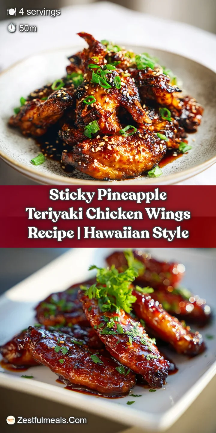 Close-up of a glistening chicken wing. Sticky teriyaki glaze catches the light, highlighting crispy skin & succulent meat....