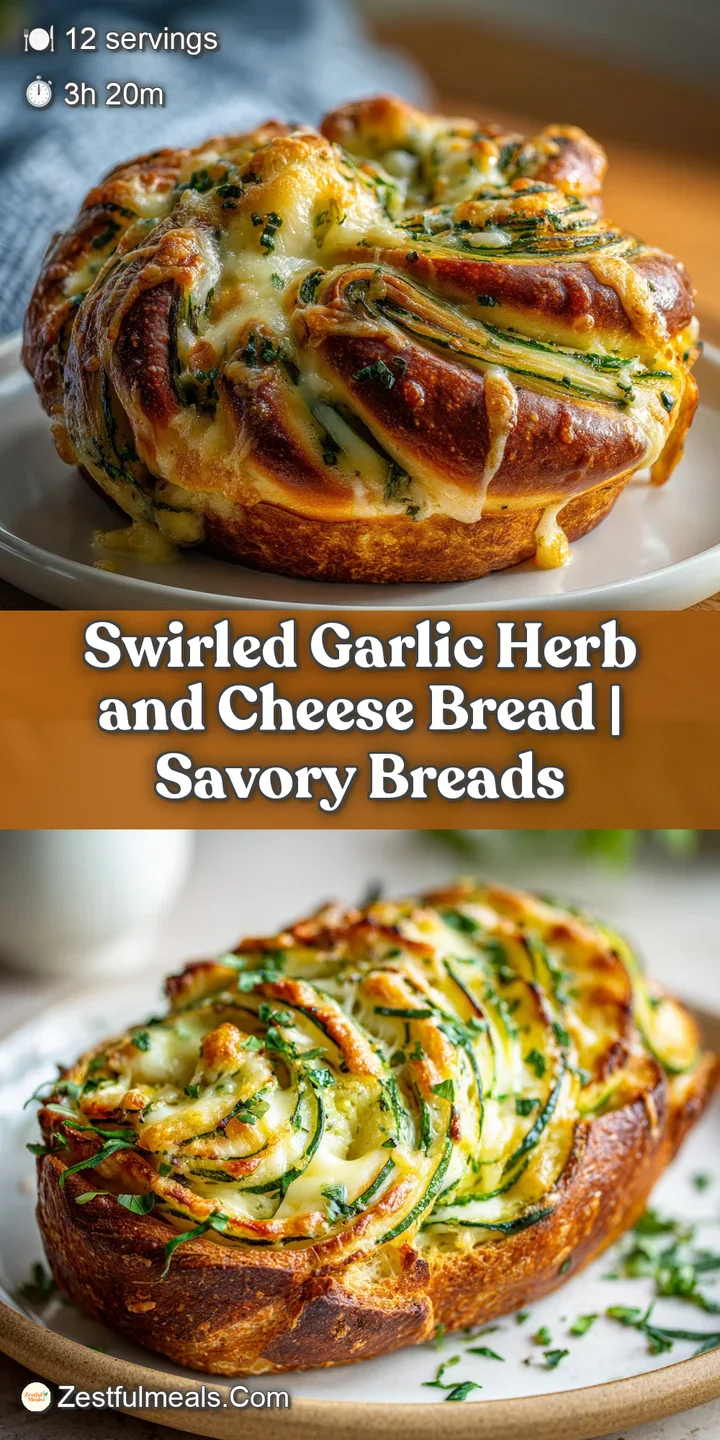 Close-up of a shatter-crisp golden crust revealing a gooey, melted cheese center with aromatic green herb swirls.