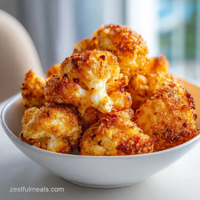 Garlic-Infused Air Fryer Cauliflower Bites: Crispy Snack