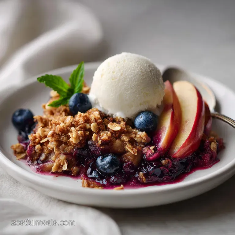 Apple Blueberry Crisp: Jammy & Crispy