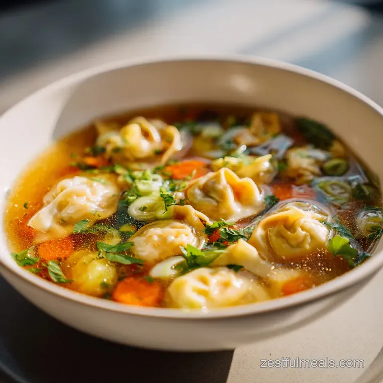 Wonton Soup: Authentic Pork and Shrimp Dumplings