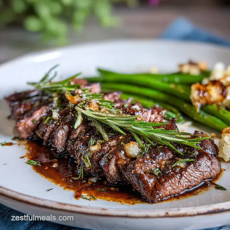 Beef Flat Iron Recipe with Garlic