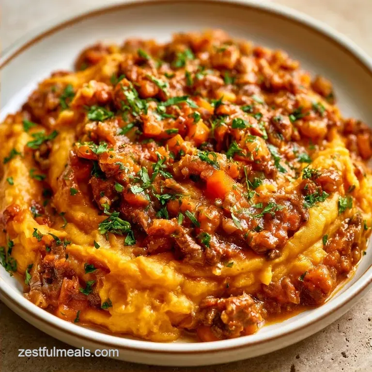 Savory Beef Sweet Potato Casserole