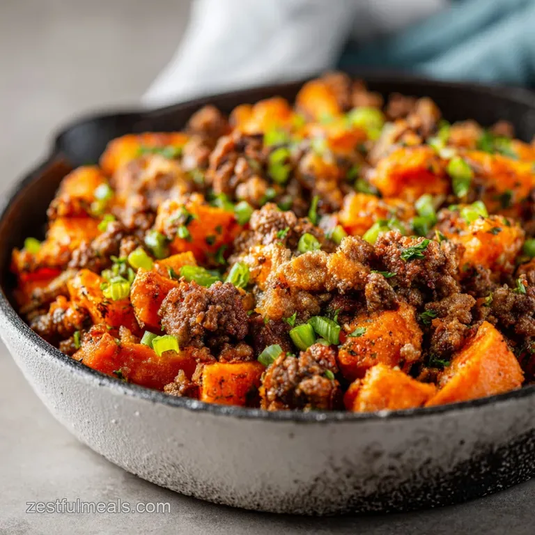 Beef Sweet Potato Skillet: Savory and Tender