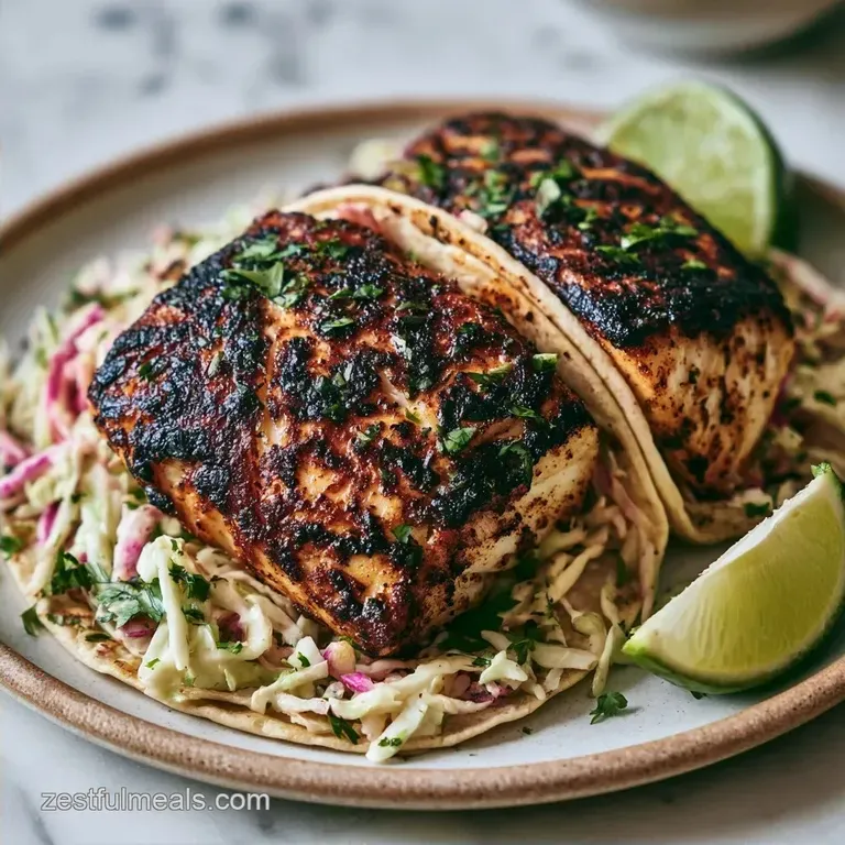 15-Minute Blackened Cod Fish Tacos