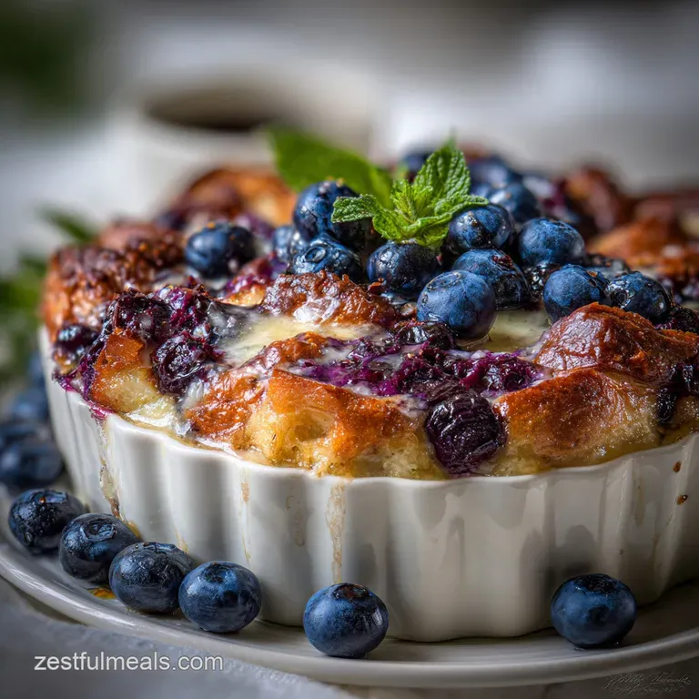 Blueberry Bread Pudding: Old Fashioned Comfort
