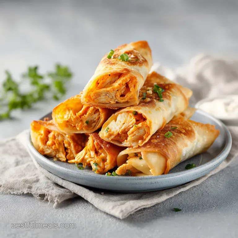 Buffalo Chicken Egg Rolls: Shattering-Crisp and Creamy