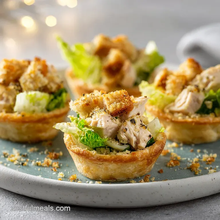 Caesar Salad Cups: Crispy Parmesan Shells