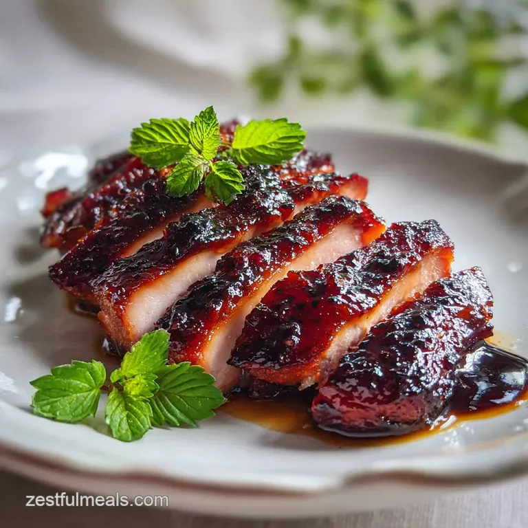 Char siu chicken thigh, glazed and glistening, served over fluffy white rice and vibrant green bok choy. A complete and el...