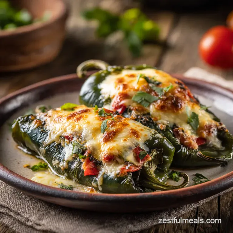 Poblano Pepper Recipe with Cheese: Creamy Filling