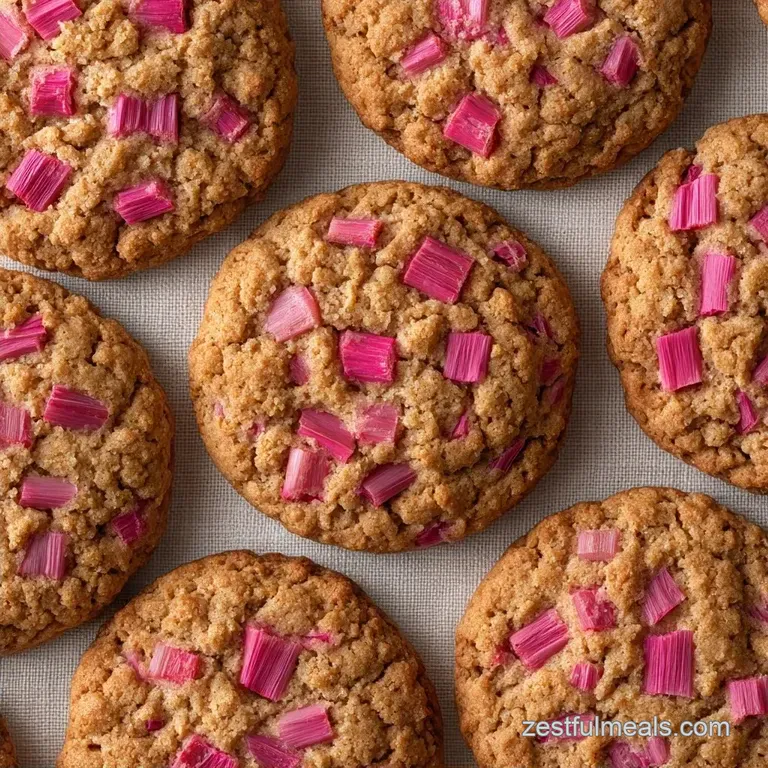Chewy Rhubarb Brown Sugar Cookies: Sweet and Tangy