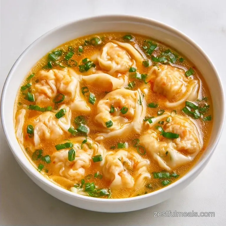Chicken and Shrimp Wonton Soup