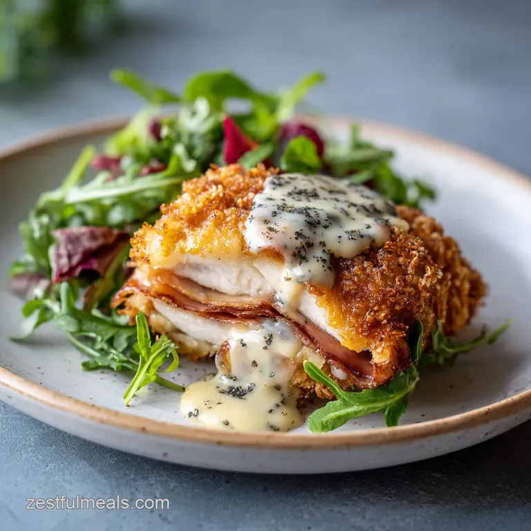Chicken Cordon Bleu with Swiss Sauce