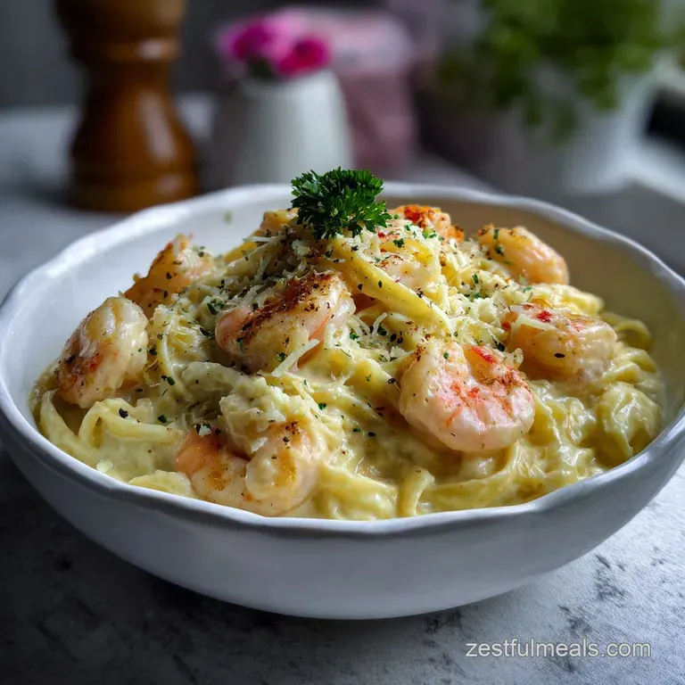 Restaurant Style Chicken and Shrimp Alfredo