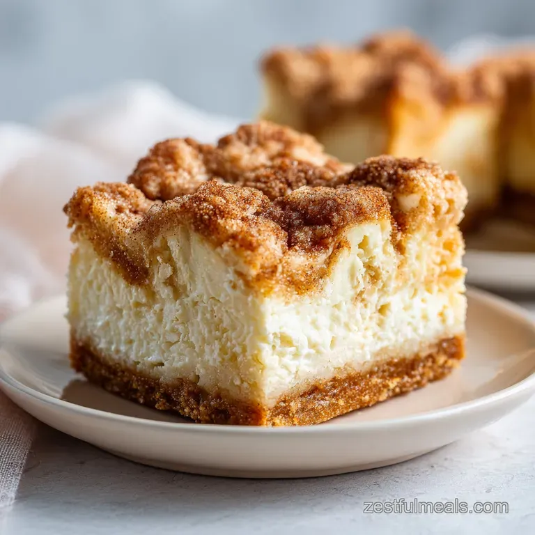 Churro Cheesecake Bars: Silky and Crunchy