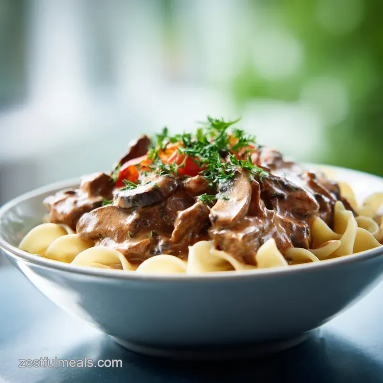 Beef Stroganoff: Creamy and Tender