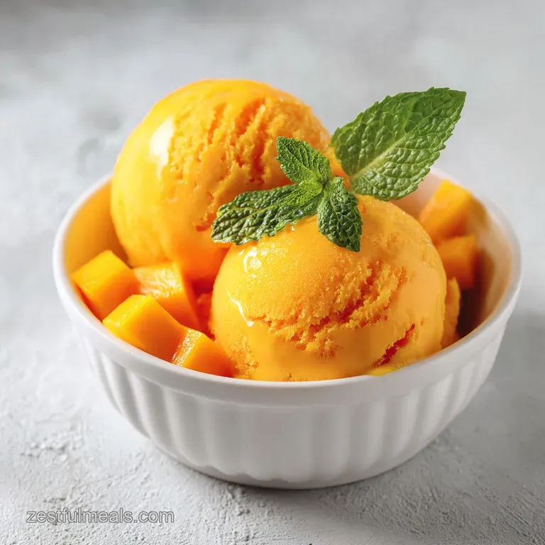 Mango Sorbet Recipe: Creamy and Homemade