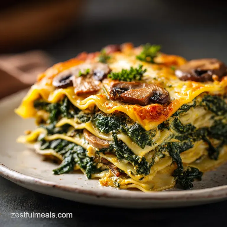 Creamy Spinach Mushroom Lasagna: A Comforting Delight
