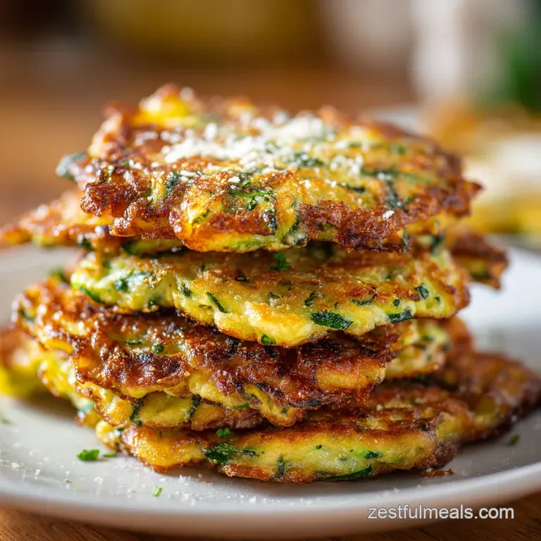 Three crispy golden patties stacked neatly with a dollop of white cream and a sprinkle of fresh green parsley.