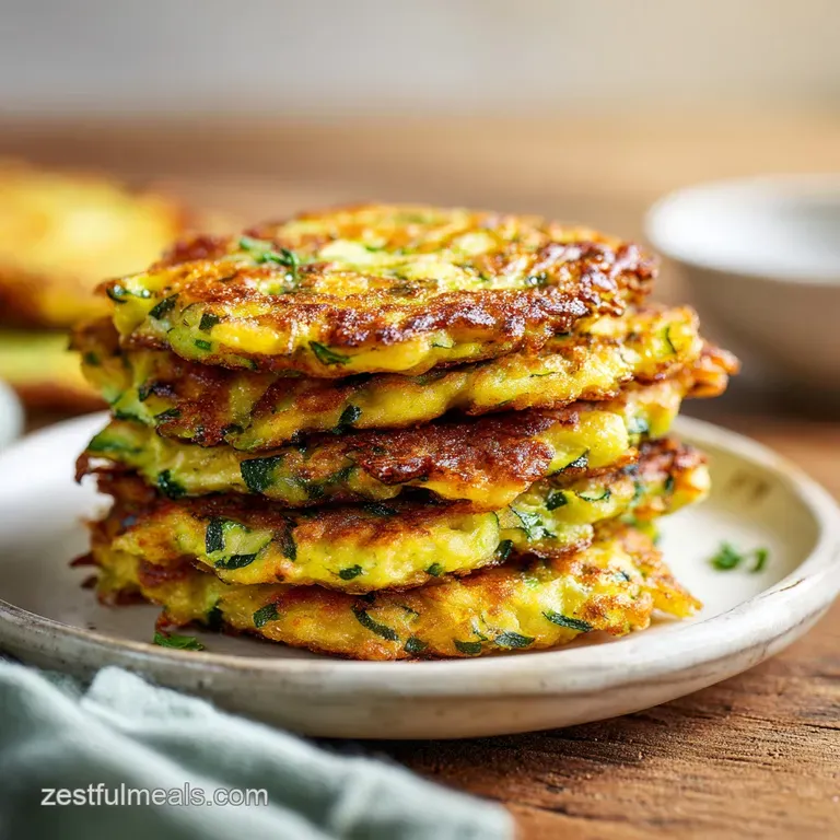 Golden-Brown Zucchini Fritters with Parmesan