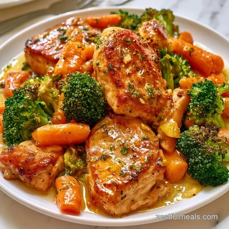 One-Pan Lemon Garlic Easy Healthy Chicken Dinner