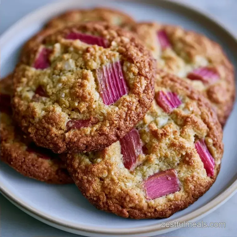 Easy Rhubarb Dessert Cookies: Tangy and Buttery