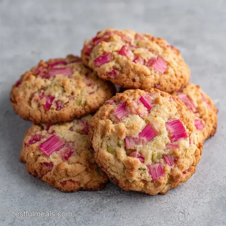 Fast Rhubarb Cookies: Soft and Chewy