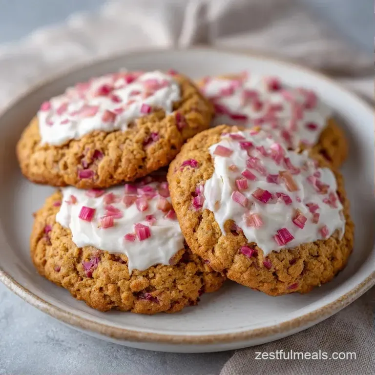 Several soft, buttery cookies stacked on a white ceramic plate with a few sprigs of fresh mint for contrast.