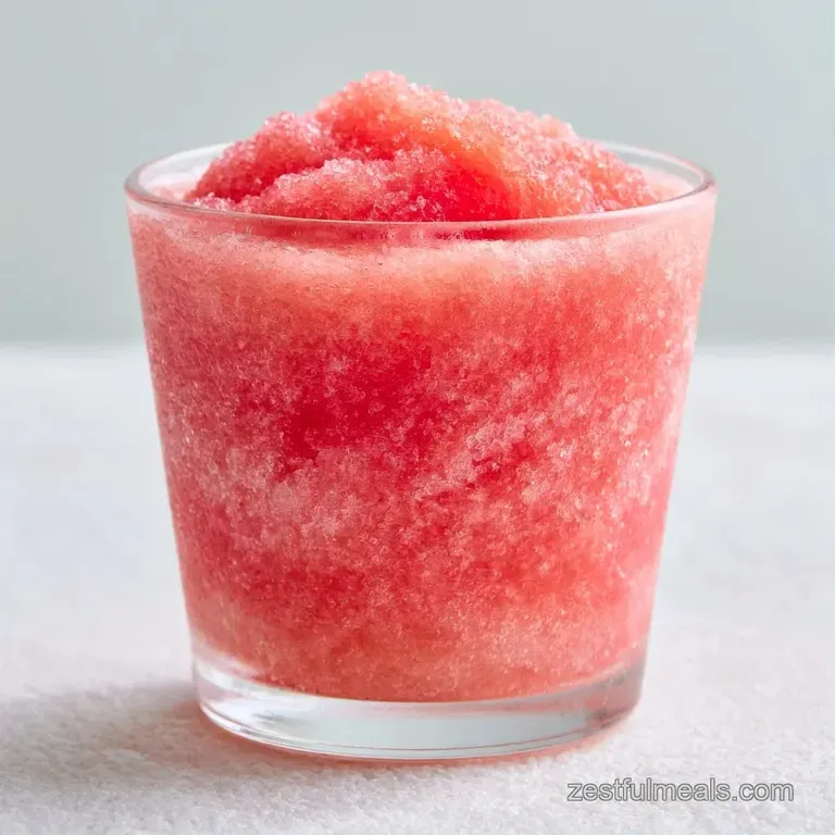 Four frosty glasses filled with bright red frozen blends, arranged on a white tray with fresh mint sprigs.