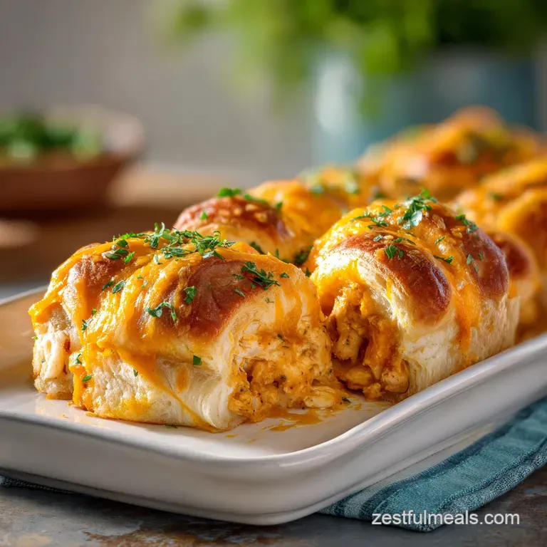 Cheesy Chicken Crescent Rolls With Garlic