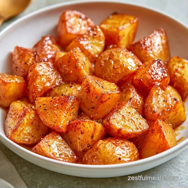 Slices of charred potato on a white platter, garnished with dollops of sour cream and fresh green scallions