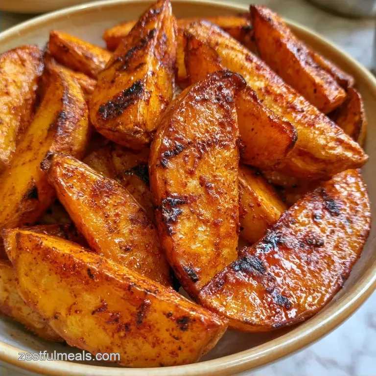 Crispy Grilled Potato Wedges