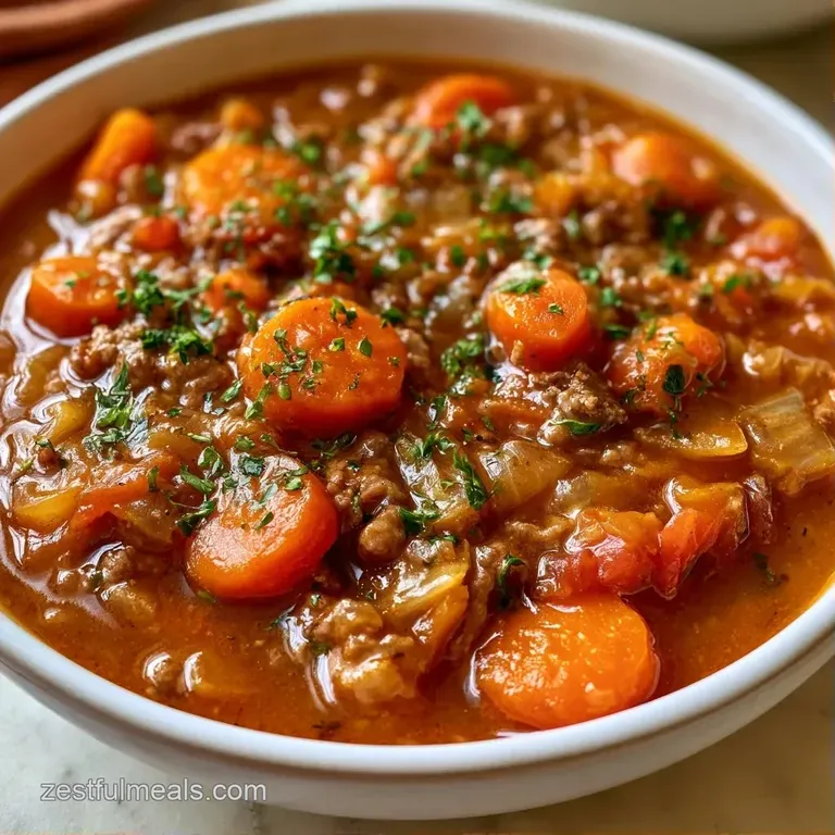 A deep white bowl of steaming vegetable stew with fresh parsley, paired with a toasted slice of sourdough bread.
