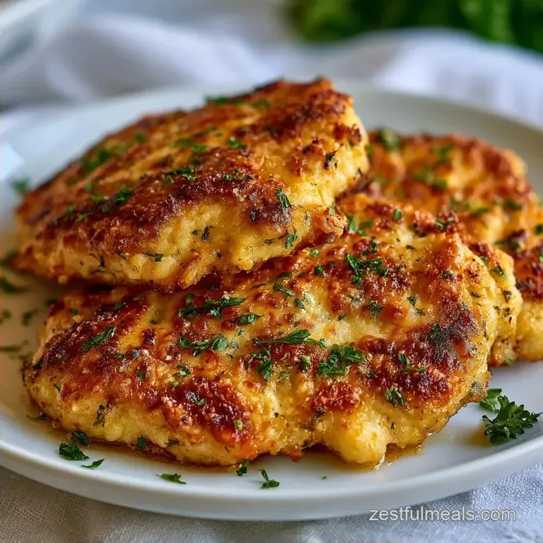 Baked Ground Chicken Parmesan Patties