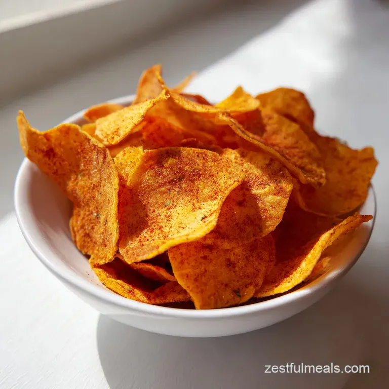 Thin, toasted legume crisps arranged elegantly beside a swirl of creamy hummus and a sprig of fresh parsley.