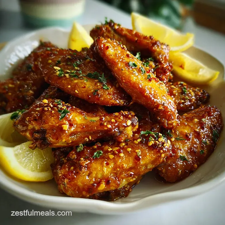 Honey Lemon Pepper Wings with Shatter Crisp Skin