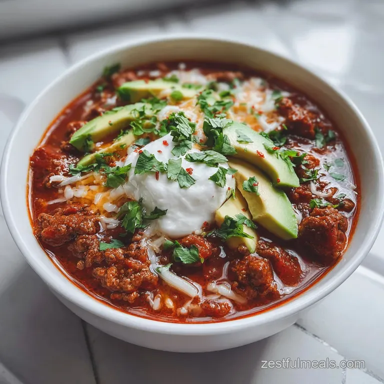 Keto Chili: Bean-Free Comfort