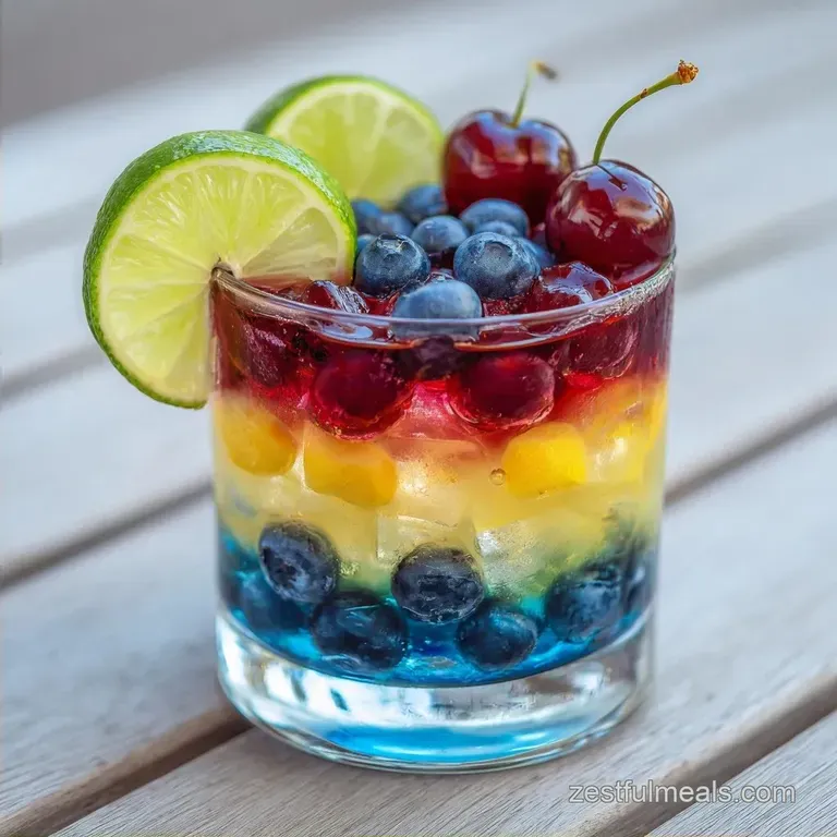 Patriotic Mocktail: Failure-Proof Layers