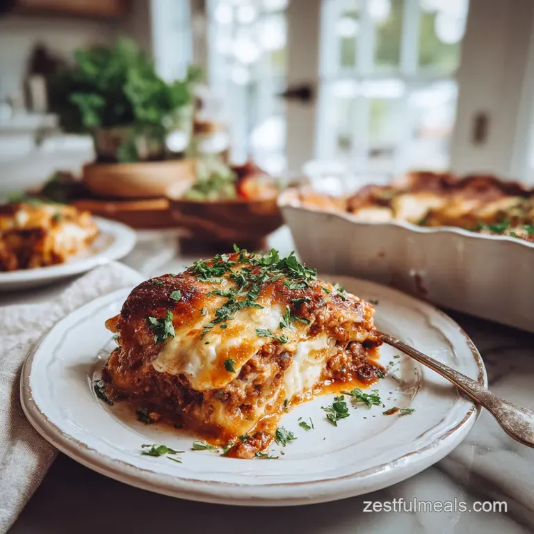 Lasagna Recipe to Cook at 350 with Meat and Cheese
